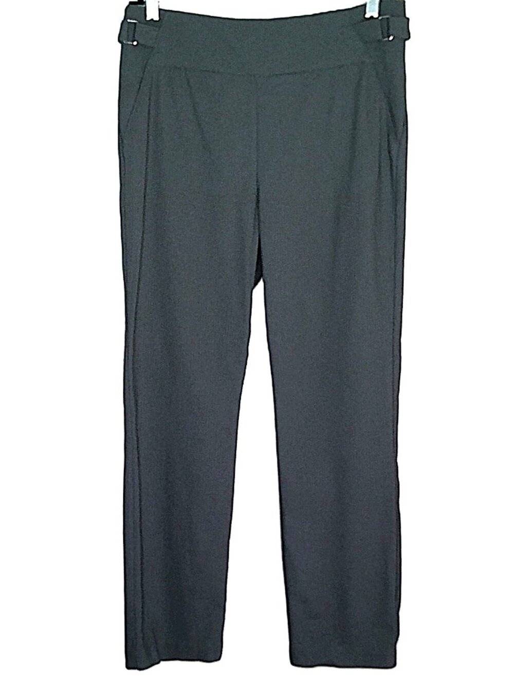 Maurices Gray Textured Pants Pull On Career / Casual Ankle Stretch W/ Pockets M